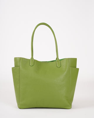 slouchy pocket tote - leaf calf