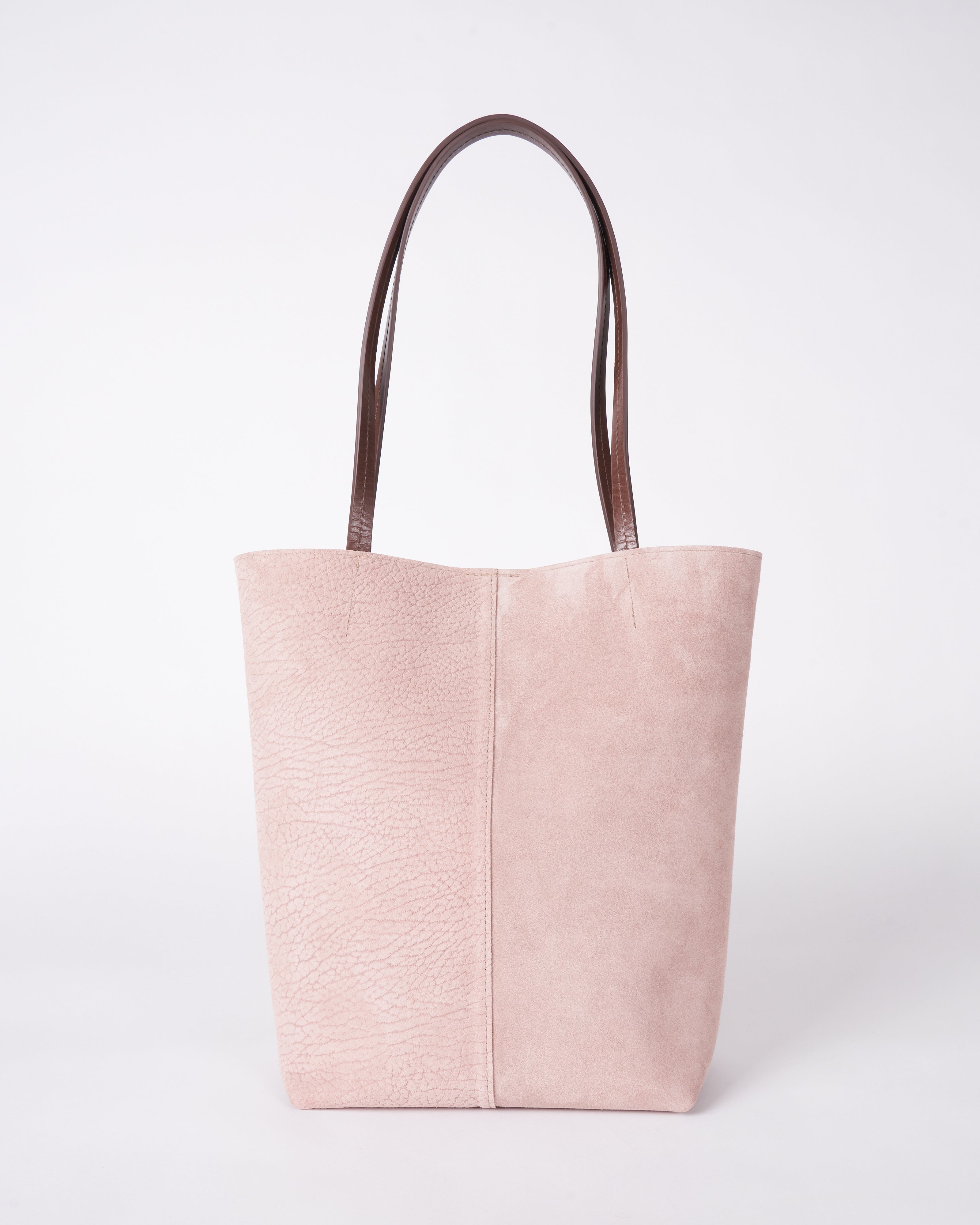 Leather Tote, Suede Bag, Shoulder Bag, Blush Pink Leather Bag