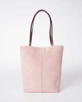small essential tote - blush suede