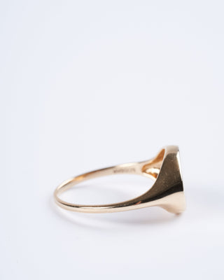 small oval signet ring in gold - gold