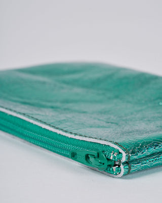 small zip pouch - hologram jade