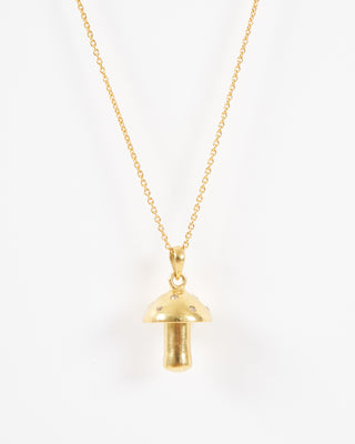 small diamond toadstool necklace - gold/diamond