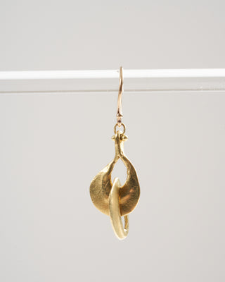 small peacock link earring - gold