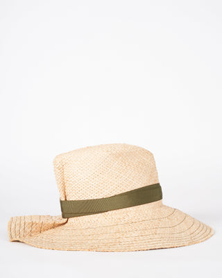 snap first aid hat - straw natural / olive