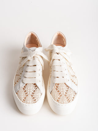 lace sneaker - off white