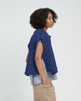 soffio knit vest - deep ocean
