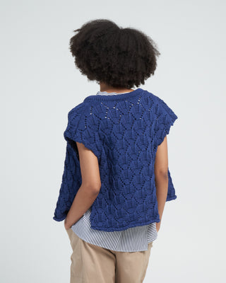 soffio knit vest - deep ocean