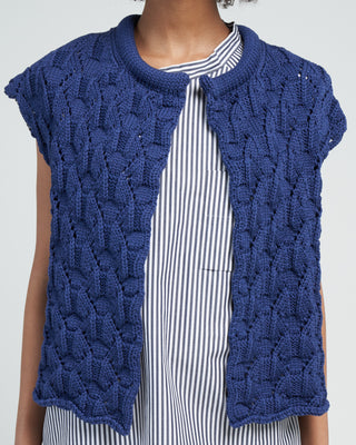 soffio knit vest - deep ocean