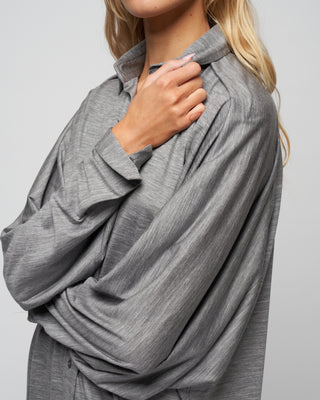jersey shirt dress - knit light grey mela