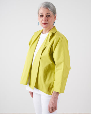 buttonless jacket - anise