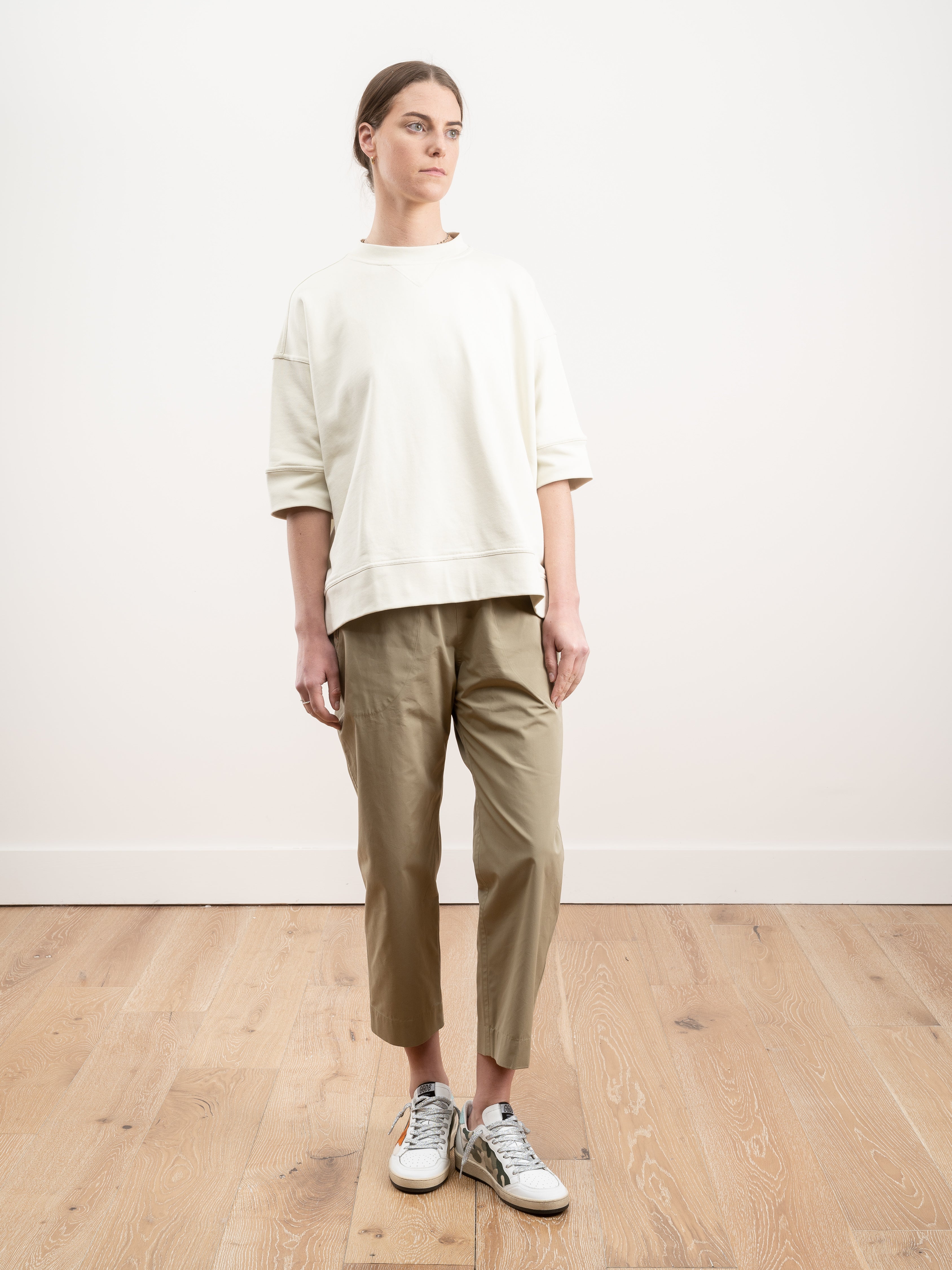 Sofie D'Hoore Oversized Short Sleeve Sweatshirt Knit Chalk