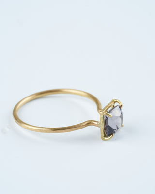 spinel mini gem ring - purple/ gold