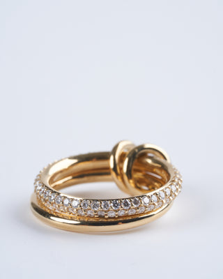 virgo petite yellow gold ring