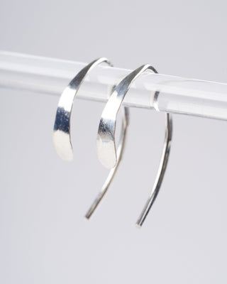 sterling silver extra small wishbone hoop - silver