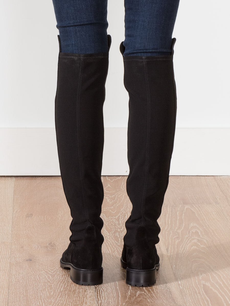 Stuart Weitzman Schizo Boot in Black Suede - Main Image
