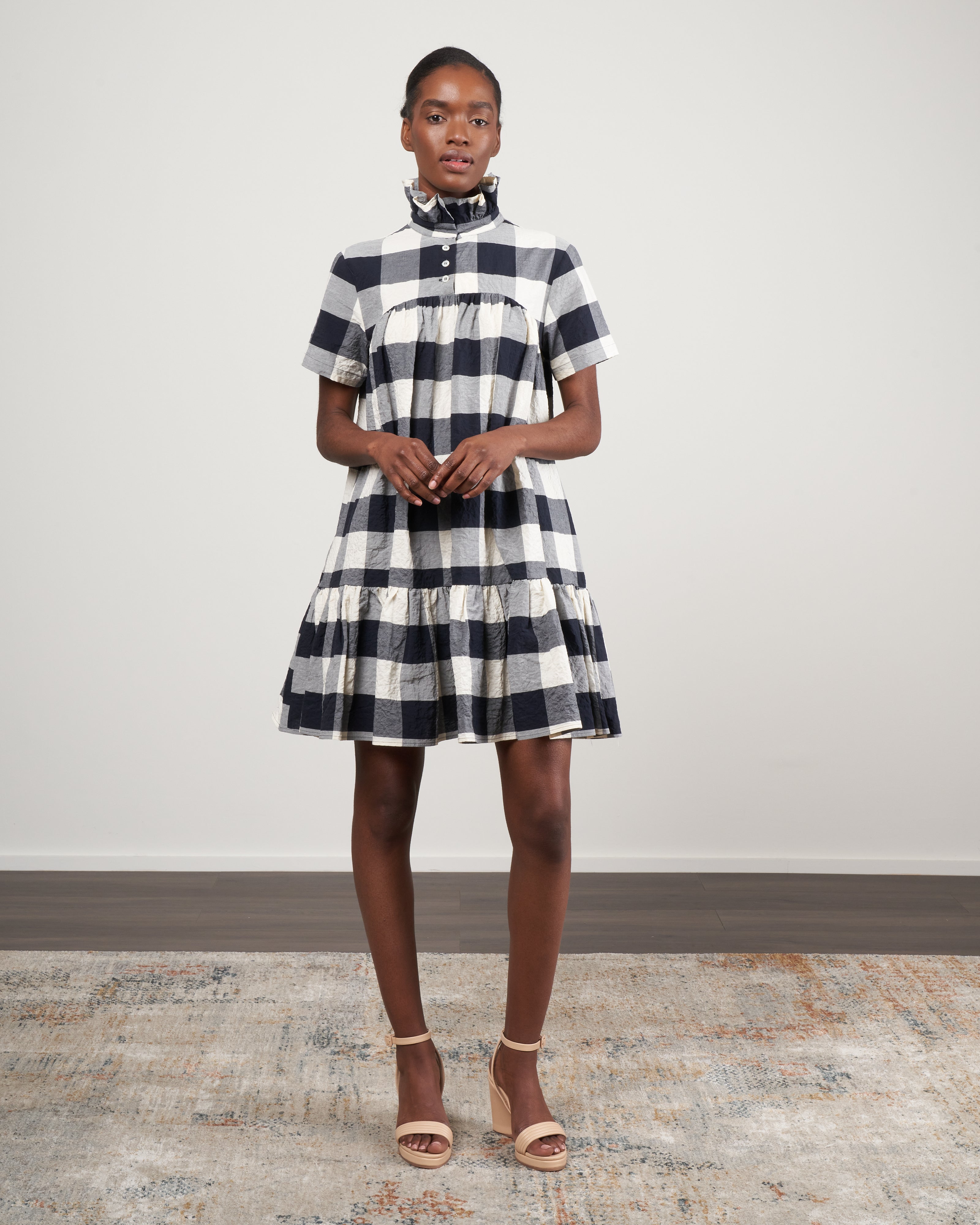 Avn Sunflower Dress White /Navy 38 Avn Sunflower Dress White /Navy 38
