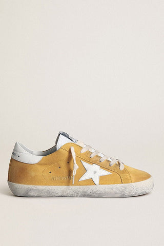 super-star suede high frequency toungue leather star - mustard/white