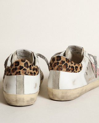 super-star suede toe leather star mini leopard horsy heel - light silver white/ice/beige brown black leo