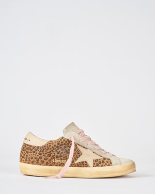 super-star leopard print suede with leather star - leopard/ivory/warm sand
