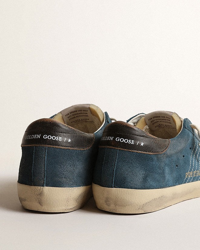 Golden Goose Super-Star Suede With Nylon Tongue And Glitter Star