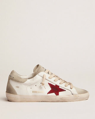 super-star suede star spur and heel - white/ice/red