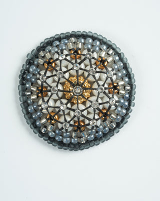 swarovski/pyrite large stud earrings - multi