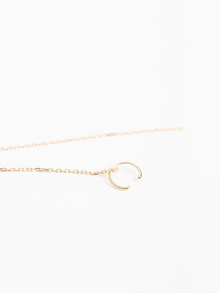 single hoop earring with hanging chain