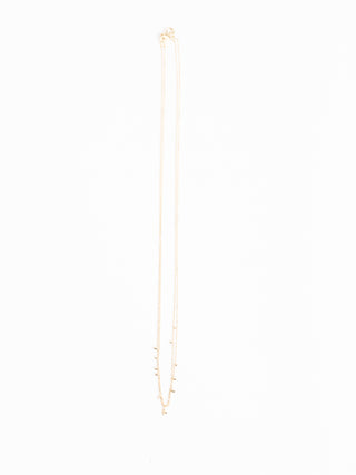 gold dust double strand necklace