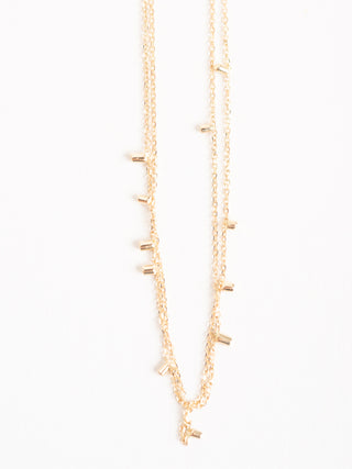 gold dust double strand necklace