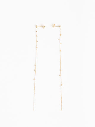 gold dust single strand earrings