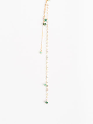 pogo punk emerald drop necklace