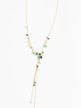 pogo punk emerald drop necklace