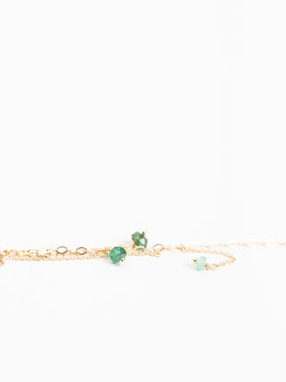 pogo punk emerald drop necklace