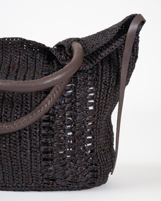 tampico pm woven tote - marron