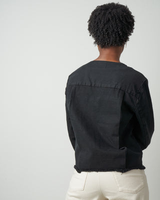 unfinished 1-2-3 jean jacket - used black