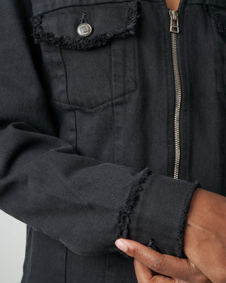 unfinished 1-2-3 jean jacket - used black