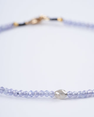 tanzanite and grey diamond bracelet
