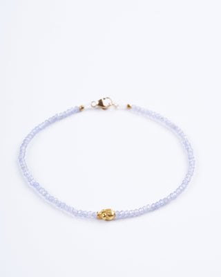 tanzanite lotus gold bead and clasp - lavender