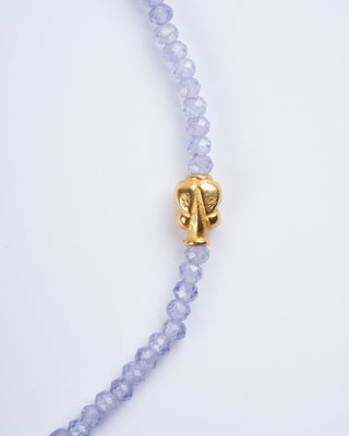 tanzanite lotus gold bead and clasp - lavender