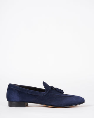 tassle loafer - suede blue