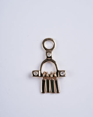 temple earring charm in gold single - gold