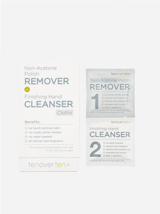 nail polish remover & finishing hand cleanser cloths