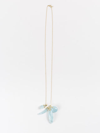 aquamarine charm necklace