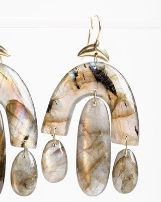 labrodorite chandelier earrings