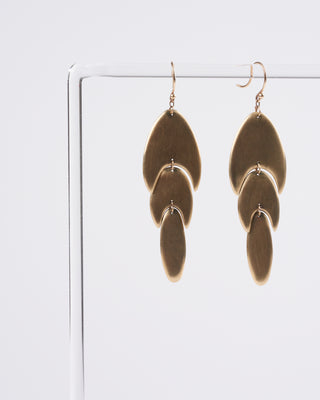 gold cactus earrings - gold