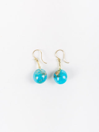 18k gold hand cut pariabe opal berry earrings