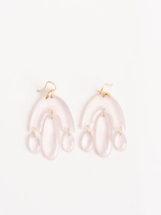 rose quartz mini chandelier earring