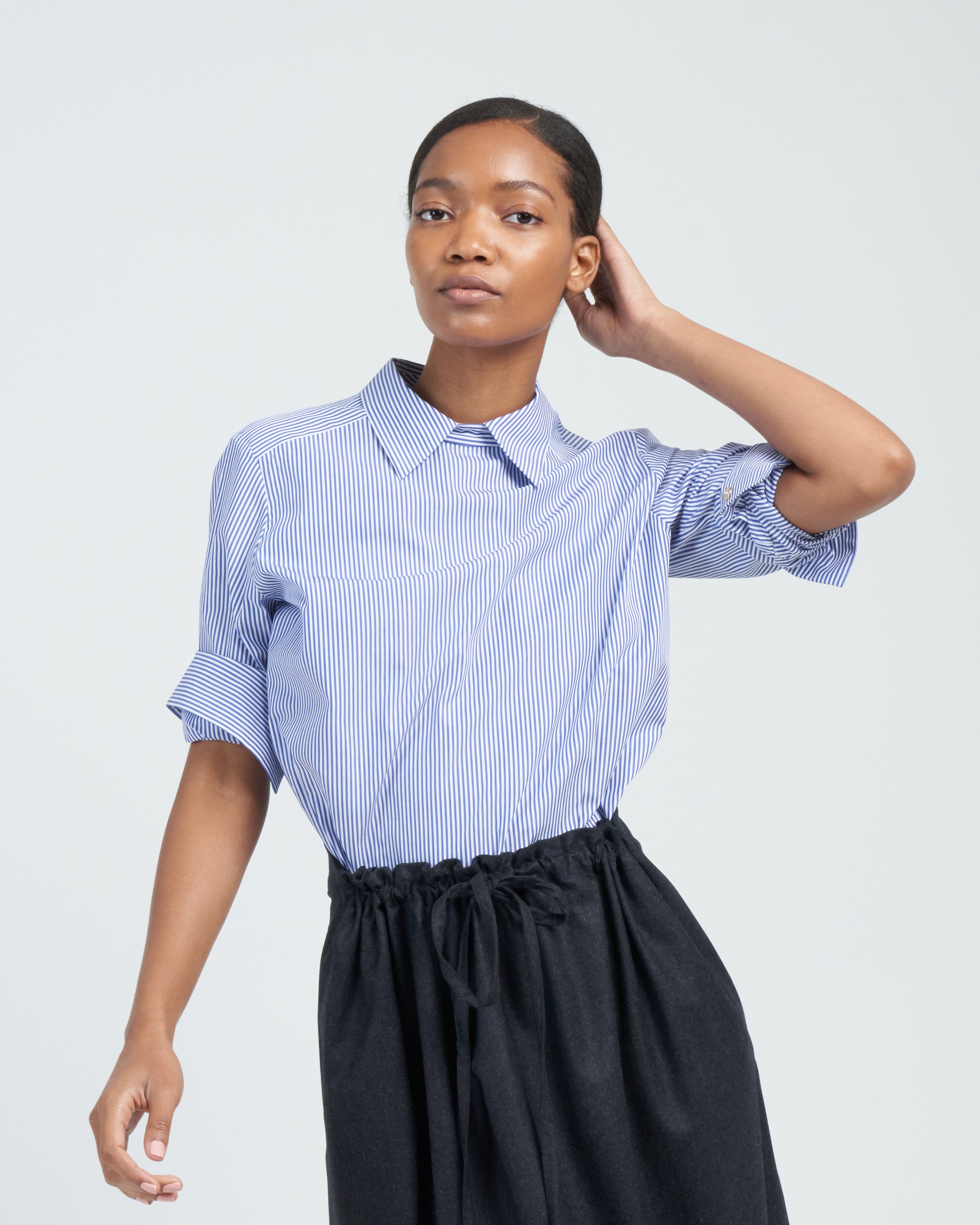 Atlantique Ascoli The Boy'S Blouse Navy Stripe