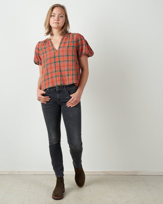 the bell top - holly plaid