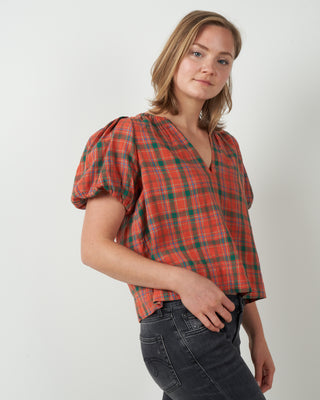 the bell top - holly plaid